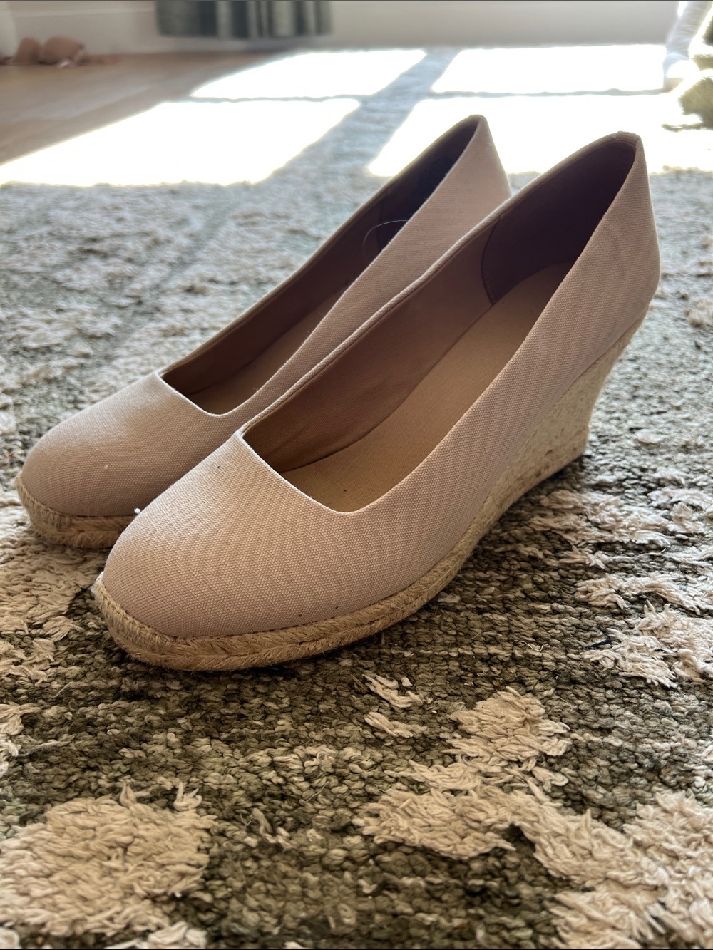 NEW JCrew Tan Wedge Espadrille Pumps